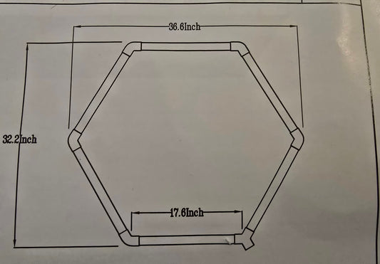 LED Hexagon Garage Light 2 Grids