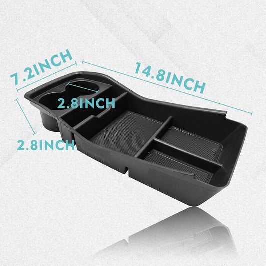 BestEvMod Lower Console Organizer Tray for 2024-2026 Kia EV9, w/Cup Holder /No Box/