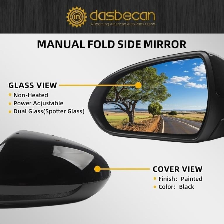 Hyundai Elantra Driver Side Mirror (2017–2020)