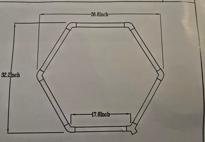 LED Hexagon Garage Light 2 Grids