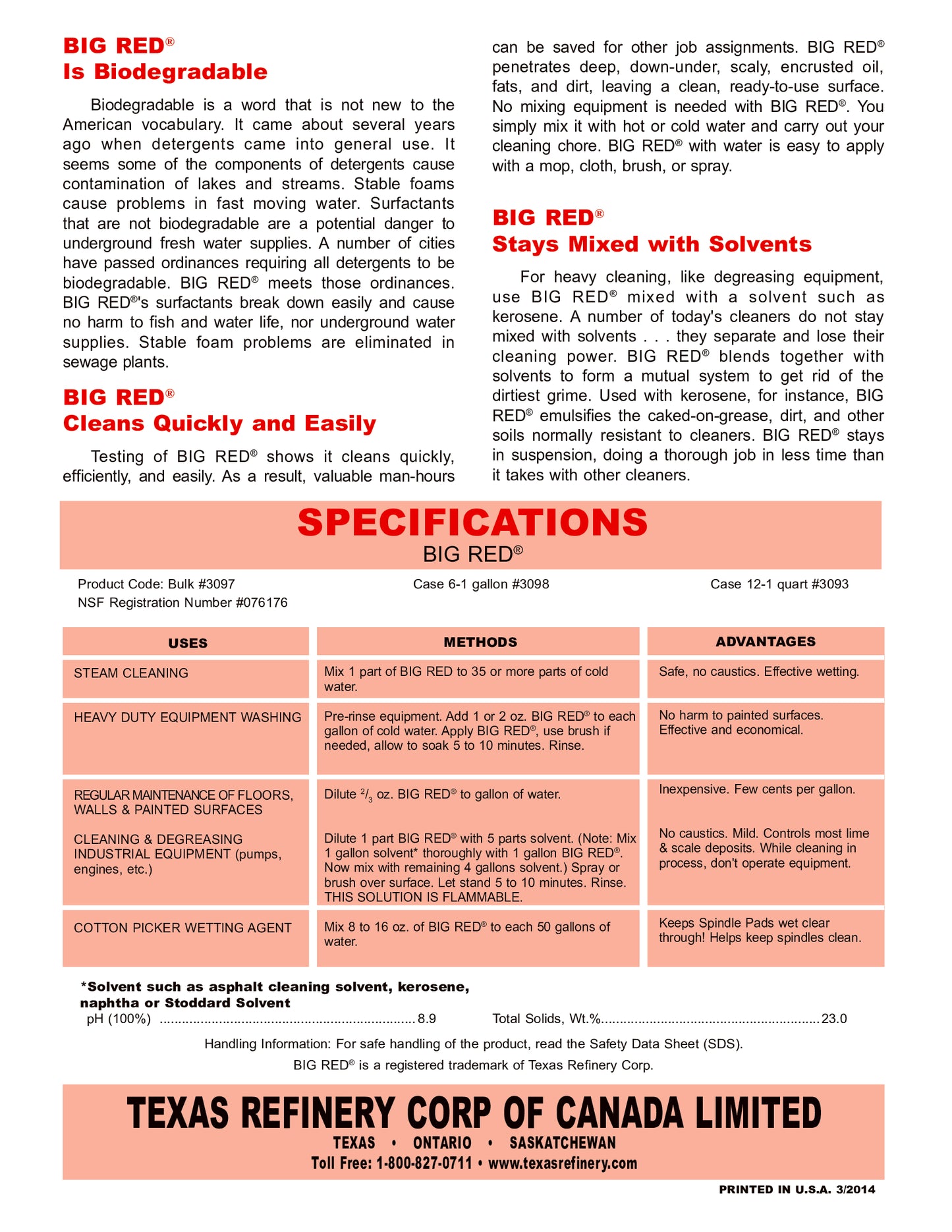 BIG RED® CONCENTRATED CLEANER