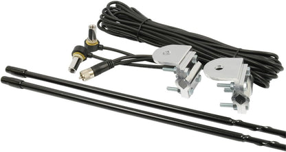 RoadPro RPPS‑24KB Platinum Series – 4ft Dual Mirror Mount CB Antenna Kit