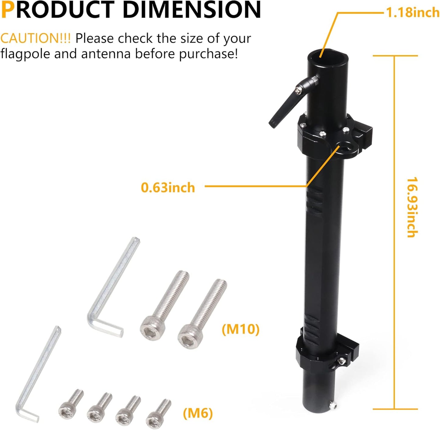 RERPRO Tailgate Flag Mount + CB Antenna Base – Jeep Wrangler JL 2018–2025