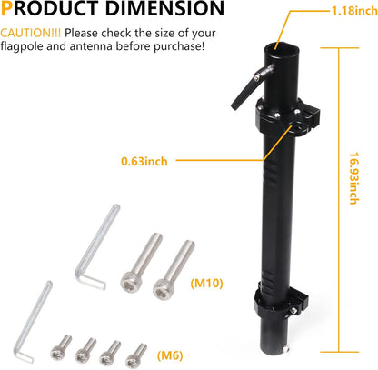 RERPRO Tailgate Flag Mount + CB Antenna Base – Jeep Wrangler JL 2018–2025