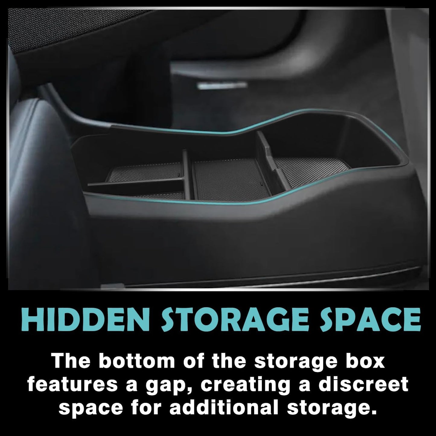 BestEvMod Lower Console Organizer Tray for 2024-2026 Kia EV9, w/Cup Holder /No Box/