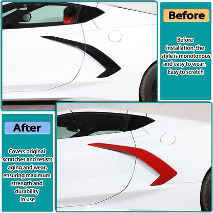 Exterior Door Handle Protector Trim Frame Cover Compatible with Chevrolet Corvette C8