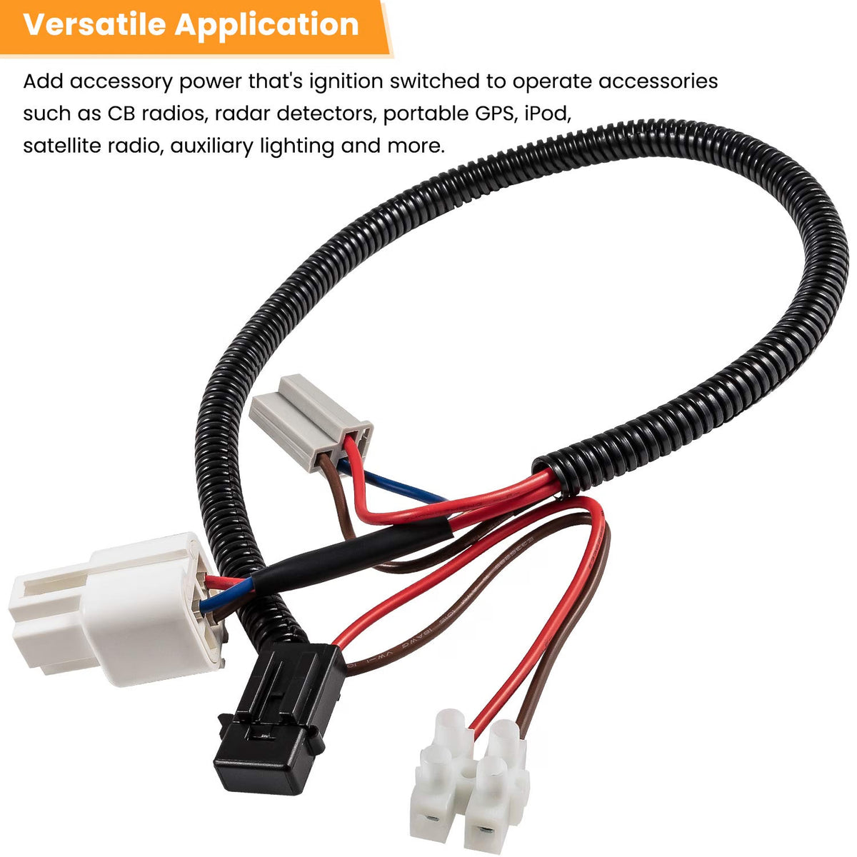 12V Power Adapter Harness – Jeep Wrangler JL/JLU, JK, TJ & Gladiator JT (1999–2025)