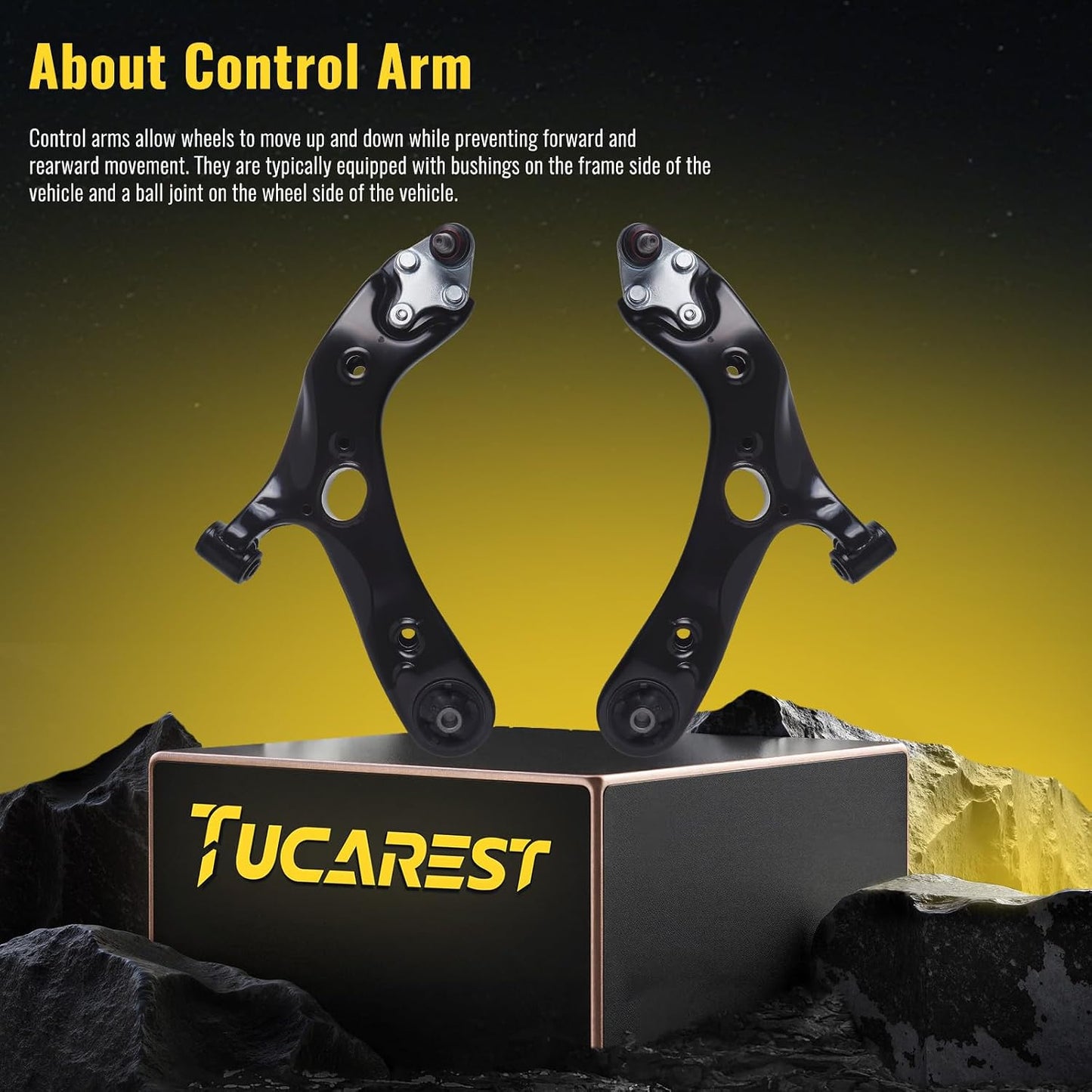 TUCAREST K641288 K641289 (Pair) Front Lower Control Arm and Ball Joint Assembly