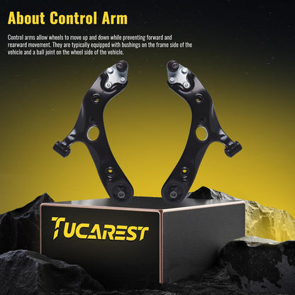 TUCAREST K641288 K641289 (Pair) Front Lower Control Arm and Ball Joint Assembly
