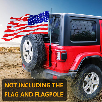 RERPRO Tailgate Flag Mount + CB Antenna Base – Jeep Wrangler JL 2018–2025