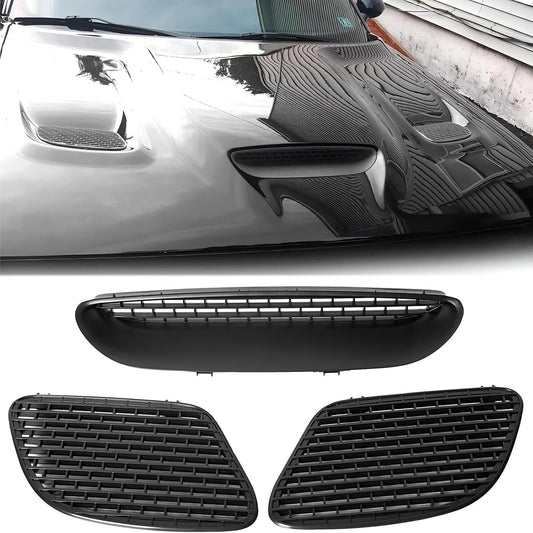 ECOTRIC Hood Scoop Vent Compatible with 2015-2018 Dodge Challenger SRT Hellcat & 2019-2023 R/T