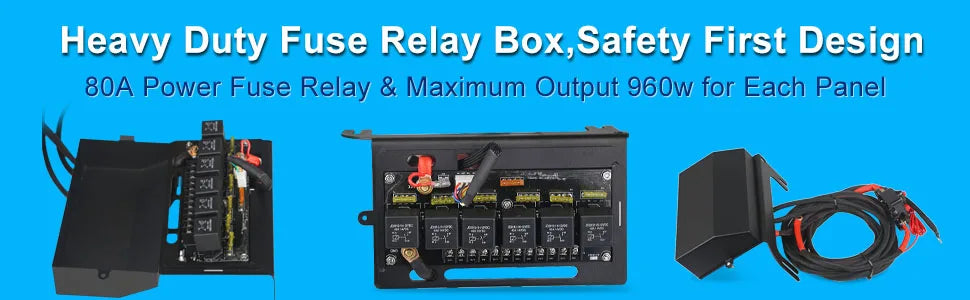 6 Gang Switch Panel for Jeep Wrangler JK 2007-2018 Switch Control System Box Wiring Harness Kit Voltage Meter Digital Display