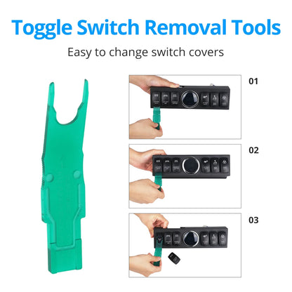 6 Gang Switch Panel for Jeep Wrangler JK 2007-2018 Switch Control System Box Wiring Harness Kit Voltage Meter Digital Display