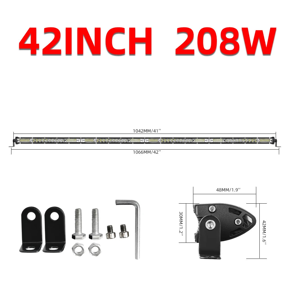 CO LIGHT 12"-52" Off Road LED Bar Spot Flood LED Light Bar/Work Light for Truck 4X4 UAZ 4WD ATV Car Barra LED Driving Fog Light