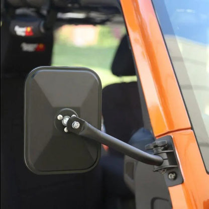Car Side Door Rearview Mirror Adjustable Shape Angle Lens Blind Spot Exterior For Jeep Wrangler TJ JK 1997-2018 Car Styling