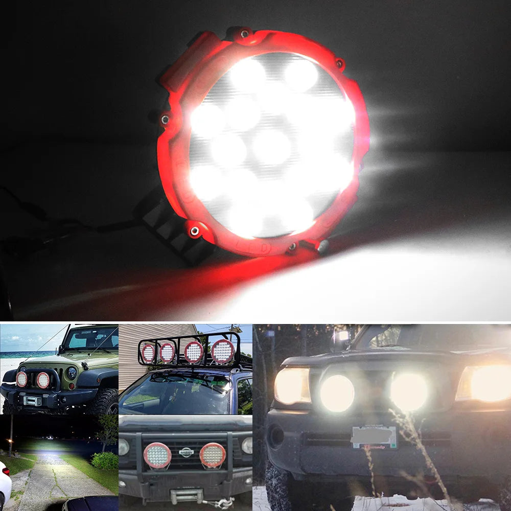 12V 51W Bright LED Light Off Road 4x4 Spotlight Car Headlight Work Spot Lamp
