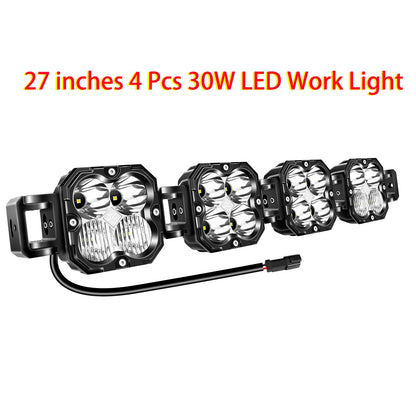 20-52 Inch 30W Cube LED Pod Light Spot Flood Combo Beam Work Lights,5500K Car Off-Road Driving Lamp for ATV,UTV,Truck,Motorcycle