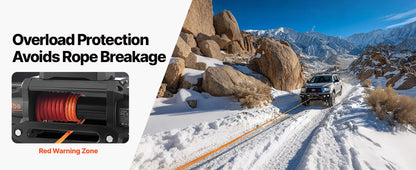 SucceBuy 10000/12000/13500 lbs Electric Winch 12V DC Truck Car Winch with 90 ft Synthetic Rope for Towing Off-Road SUV Jeep