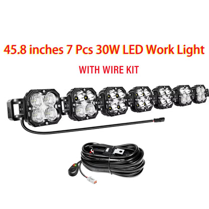 20-52 Inch 30W Cube LED Pod Light Spot Flood Combo Beam Work Lights,5500K Car Off-Road Driving Lamp for ATV,UTV,Truck,Motorcycle