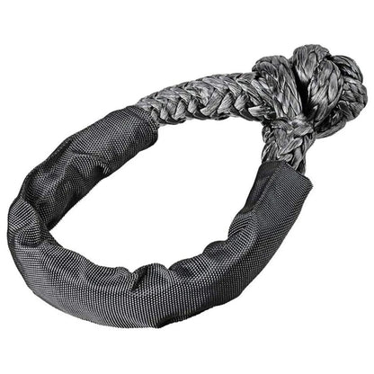 55000lbs Winch Rope Synthetic Soft Shackle or Recovery Ring Set Rugged Shackles W/ Protective Sleeve for Truck Vehicle Recovery