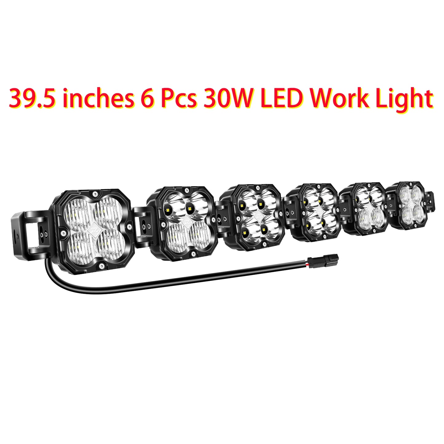 20-52 Inch 30W Cube LED Pod Light Spot Flood Combo Beam Work Lights,5500K Car Off-Road Driving Lamp for ATV,UTV,Truck,Motorcycle