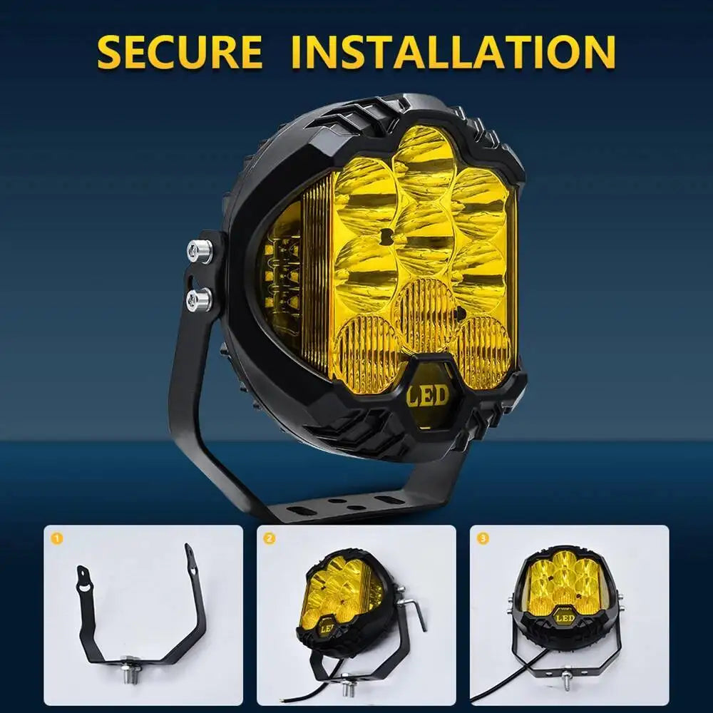 3'' 5'' 7'' Automobile LED Sport Work Lamps 4X4 Vehicle Auxiliary Lights Led 7 INCH Combo Driving Lamp Headlamp