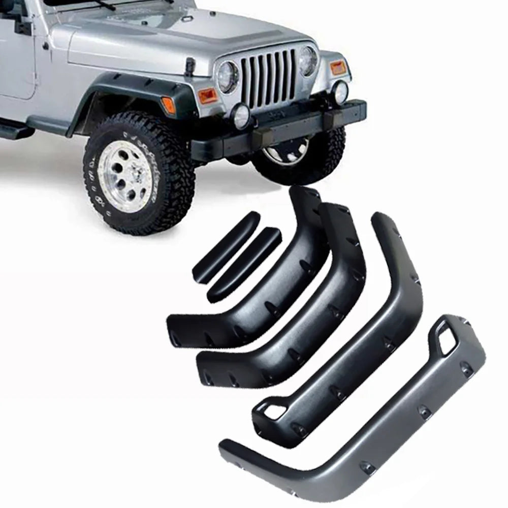 4X4 Off Road Mud Guard Fender Flares For Jeep Wrangler TJ 1997-2006 Wheel Arch Extensions Kits Mudguards Car Accessories