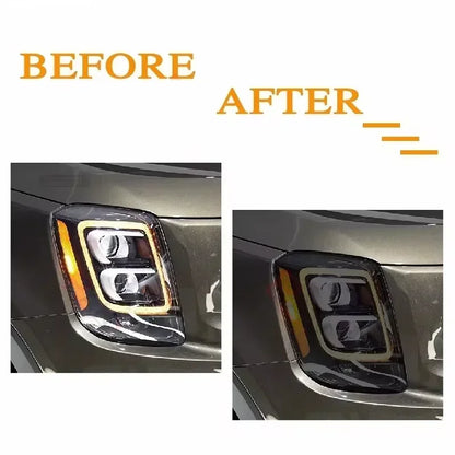 For Ford Bronco 2021-2023 Accessories- Car Headlight Protective Film Headlamp Restoration Transparent Black TPU Sticker