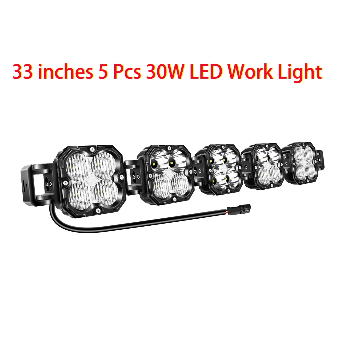 20-52 Inch 30W Cube LED Pod Light Spot Flood Combo Beam Work Lights,5500K Car Off-Road Driving Lamp for ATV,UTV,Truck,Motorcycle