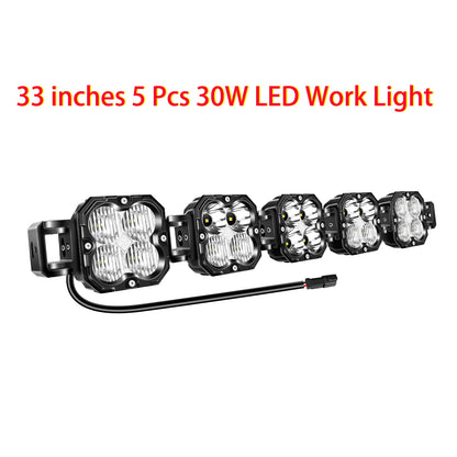 20-52 Inch 30W Cube LED Pod Light Spot Flood Combo Beam Work Lights,5500K Car Off-Road Driving Lamp for ATV,UTV,Truck,Motorcycle