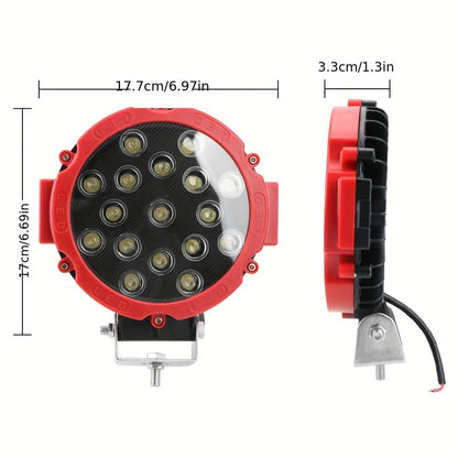 12V 51W Bright LED Light Off Road 4x4 Spotlight Car Headlight Work Spot Lamp