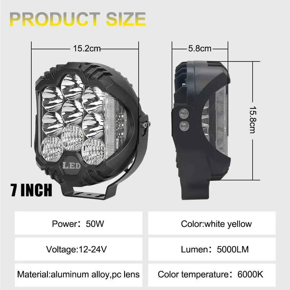 3'' 5'' 7'' Automobile LED Sport Work Lamps