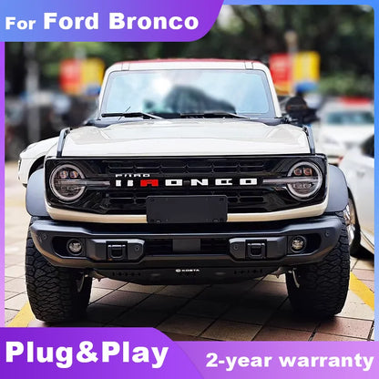 For Ford Bronco FULL LED Headlights 2020-2024 LED Projetor Lens head Lamp Daytime Running Light Dynamic Turn Signal Front Lamps