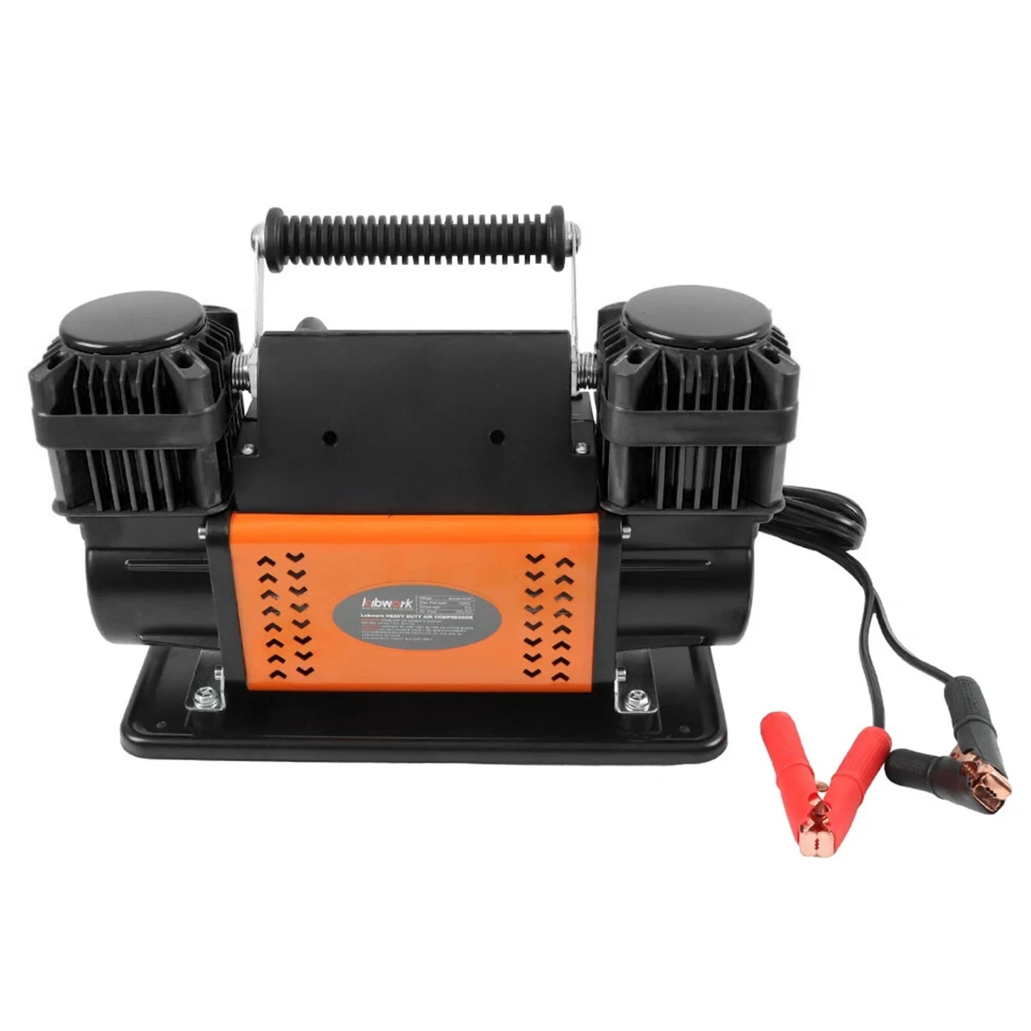 Hikity 1080W Tire Inflator Compressor 300L/min. 2 Adapters Dual Cylinder Air Pump 150PSI Portable High-Pressure Air Pump For Car Trucks