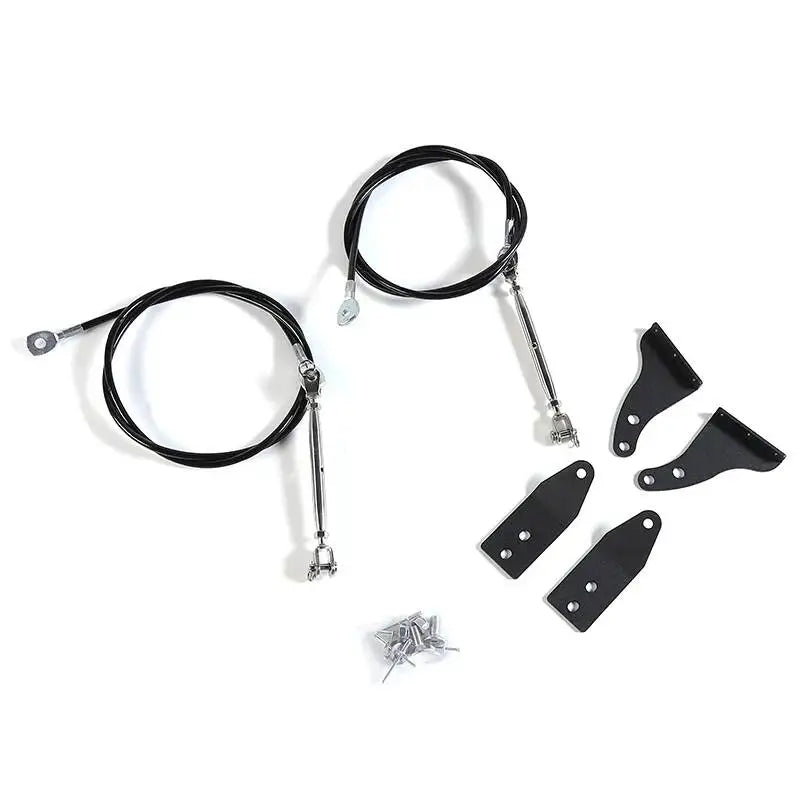 SHINEKA Car Hood Obstacle Eliminate Rope Branch Brush Line Limb Riser Kit for Jeep Wrangler TJ 1997-2006 Accessories