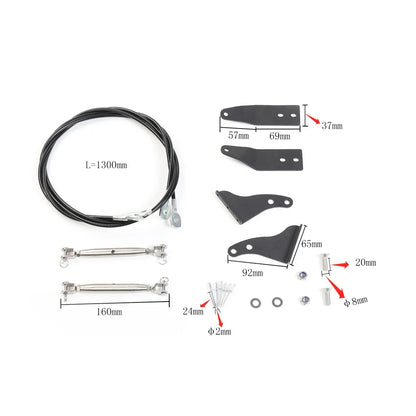 Limb Riser Kit Car Hood Obstacle Eliminate Rope Branch Brush Line for Jeep Wrangler JK 2007-2018 Protector Exterior Accessories