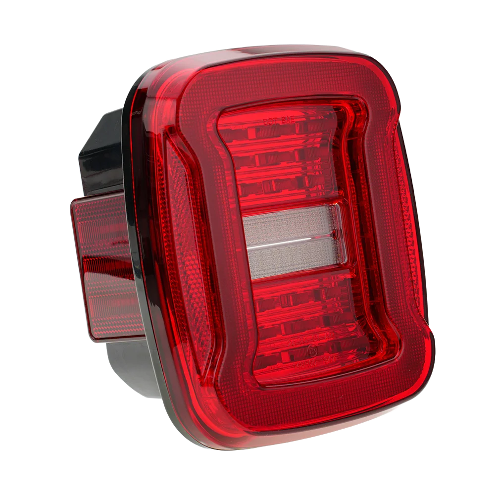 TJ YJ Taillights Replacement For Jeep Wrangler 1987-2006 LED Square Dynamic Amber Turn Signal/Tail Running/Brake/Backup Lights