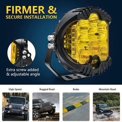 3'' 5'' 7'' Automobile LED Sport Work Lamps 4X4 Vehicle Auxiliary Lights Led 7 INCH Combo Driving Lamp Headlamp