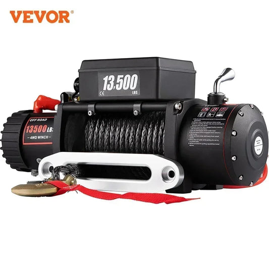 VEVOR ElectricWinch,12v13500lbs24MSyntheticRopewithRemoteControlfor4X4CarTrailerATVTruckOffRoadBoat