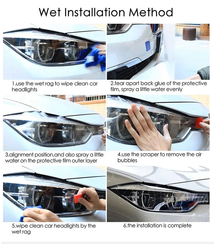 For Ford Bronco 2021-2023 Accessories- Car Headlight Protective Film Headlamp Restoration Transparent Black TPU Sticker