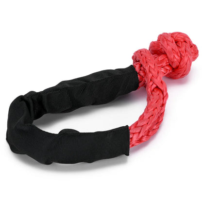 55000lbs Winch Rope Synthetic Soft Shackle or Recovery Ring Set Rugged Shackles W/ Protective Sleeve for Truck Vehicle Recovery