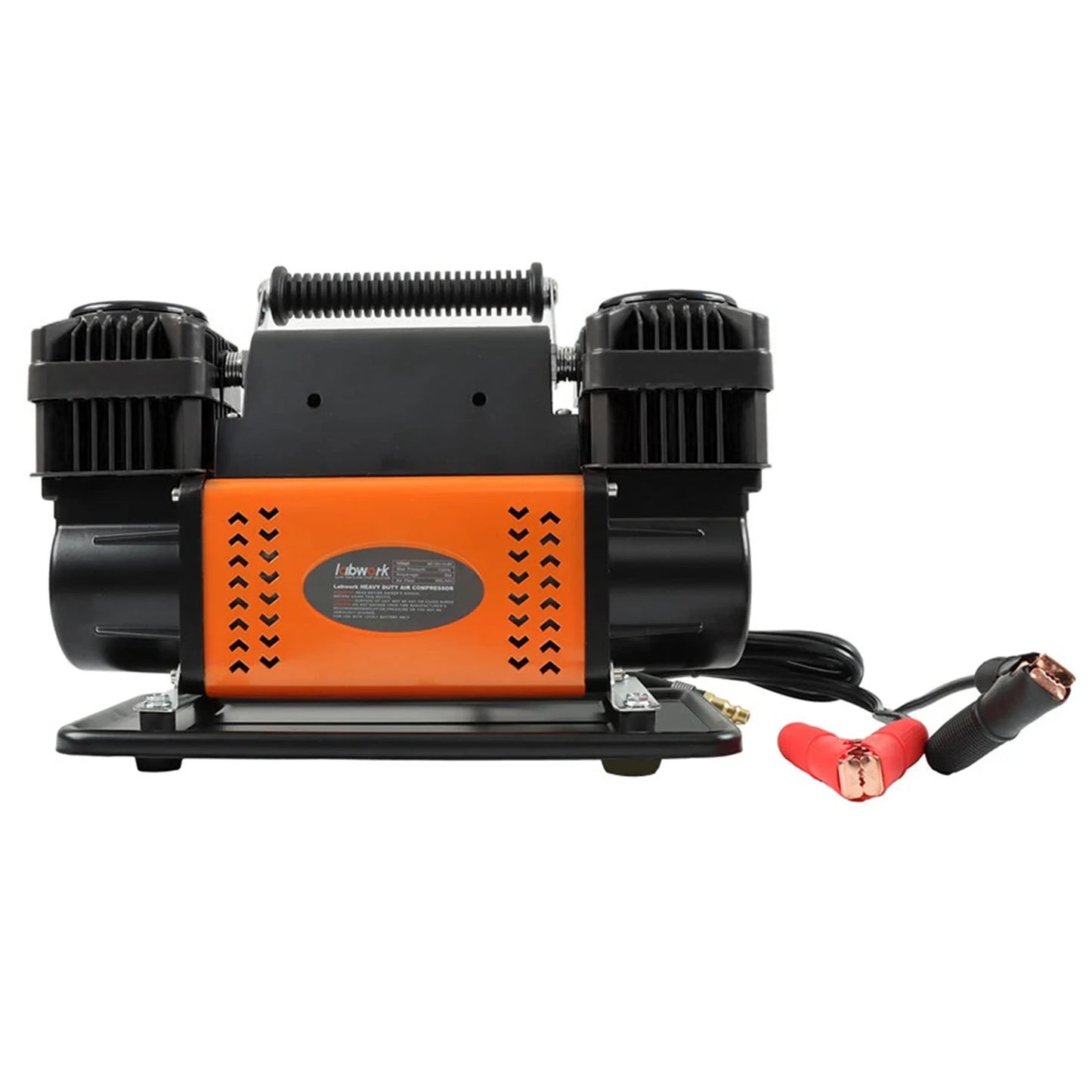 Hikity 1080W Tire Inflator Compressor 300L/min. 2 Adapters Dual Cylinder Air Pump 150PSI Portable High-Pressure Air Pump For Car Trucks