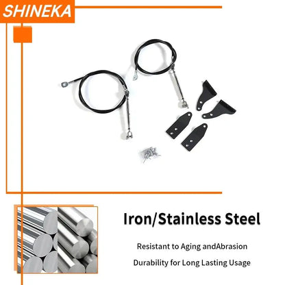 SHINEKA Car Hood Obstacle Eliminate Rope Branch Brush Line Limb Riser Kit for Jeep Wrangler TJ 1997-2006 Accessories