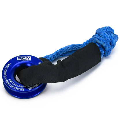 55000lbs Winch Rope Synthetic Soft Shackle or Recovery Ring Set Rugged Shackles W/ Protective Sleeve for Truck Vehicle Recovery