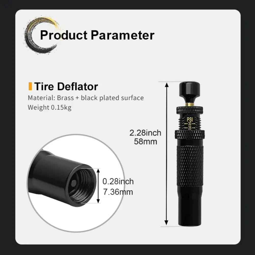 4pcs Tire Pressure Reduction Kit 10-30 PSI/0.7-2.1 BAR Auto-Stop Deflator Valve Set for Offroad Motorcycle SUV and Truck Tires