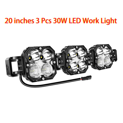 20-52 Inch 30W Cube LED Pod Light Spot Flood Combo Beam Work Lights,5500K Car Off-Road Driving Lamp for ATV,UTV,Truck,Motorcycle