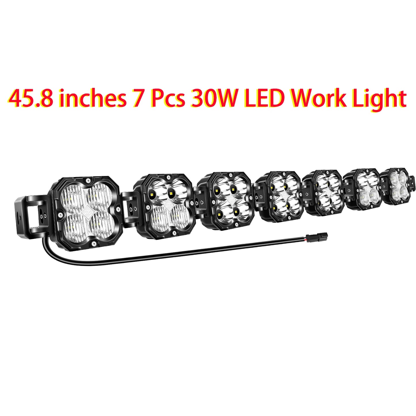 20-52 Inch 30W Cube LED Pod Light Spot Flood Combo Beam Work Lights,5500K Car Off-Road Driving Lamp for ATV,UTV,Truck,Motorcycle