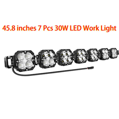 20-52 Inch 30W Cube LED Pod Light Spot Flood Combo Beam Work Lights,5500K Car Off-Road Driving Lamp for ATV,UTV,Truck,Motorcycle