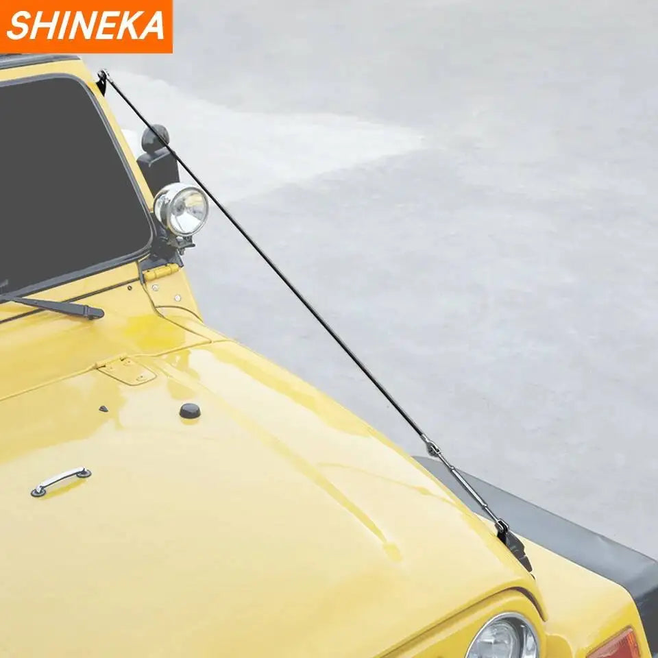 SHINEKA Car Hood Obstacle Eliminate Rope Branch Brush Line Limb Riser Kit for Jeep Wrangler TJ 1997-2006 Accessories