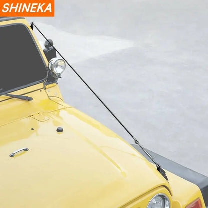 SHINEKA Car Hood Obstacle Eliminate Rope Branch Brush Line Limb Riser Kit for Jeep Wrangler TJ 1997-2006 Accessories